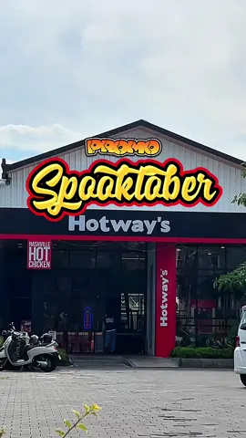 Oktober = waktunya #Spooktoberan bareng @Hotway's Chicken .id 💥 Dua paket hemat yang spooky-nya bikin happy! 🍗 Spooky A (35K) 🍔 Spooky B (45K) Udah dapet nasi, burger, ayam, kentang, dan es teh segar 🔥 💬 Berlaku dine in & takeaway 💬 Bisa beli kelipatan 💬 Add-on bayam crispy cuma 3 ribu! 📍Langsung aja meluncur ke outlet Hotway’s terdekat @hotwayschickenklaten #HotwaysChicken #PromoOktober #HotwaysSpooktober #klatenkuliner    