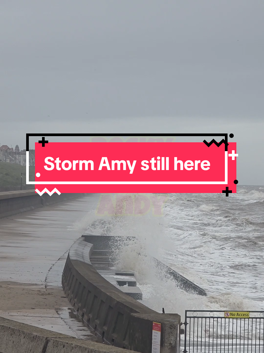 The effects of Storm Amy are still evident here in Blackpool #blackpool #stormamy #waves #beachasmr 