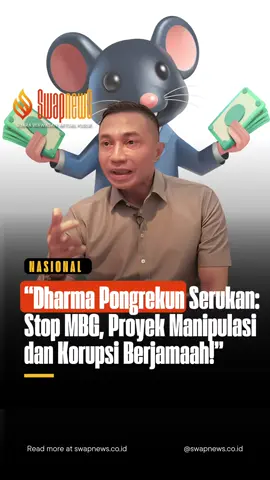 Program Makan Bergizi (MBG) dinilai hanya kedok untuk memanipulasi pendataan dan membuka celah korupsi berjamaah. ⁣ Dalam sebuah diskusi bersama host @chitrachef, Dharma Pongrekun dengan tegas menyerukan agar program ini dihentikan dan diaudit secara menyeluruh. ⁣ ‘Rakyat sudah terlalu lama dibodohi oleh elite yang bermain di balik kebijakan publik,’ ujarnya. ⁣ Apakah MBG benar-benar untuk rakyat, atau hanya proyek yang menguntungkan segelintir pihak? 🤔 ⁣ #DharmaPongrekun #MBG #StopMBG #StopMBGBeracun #InvestigasiJurnalistik     ”