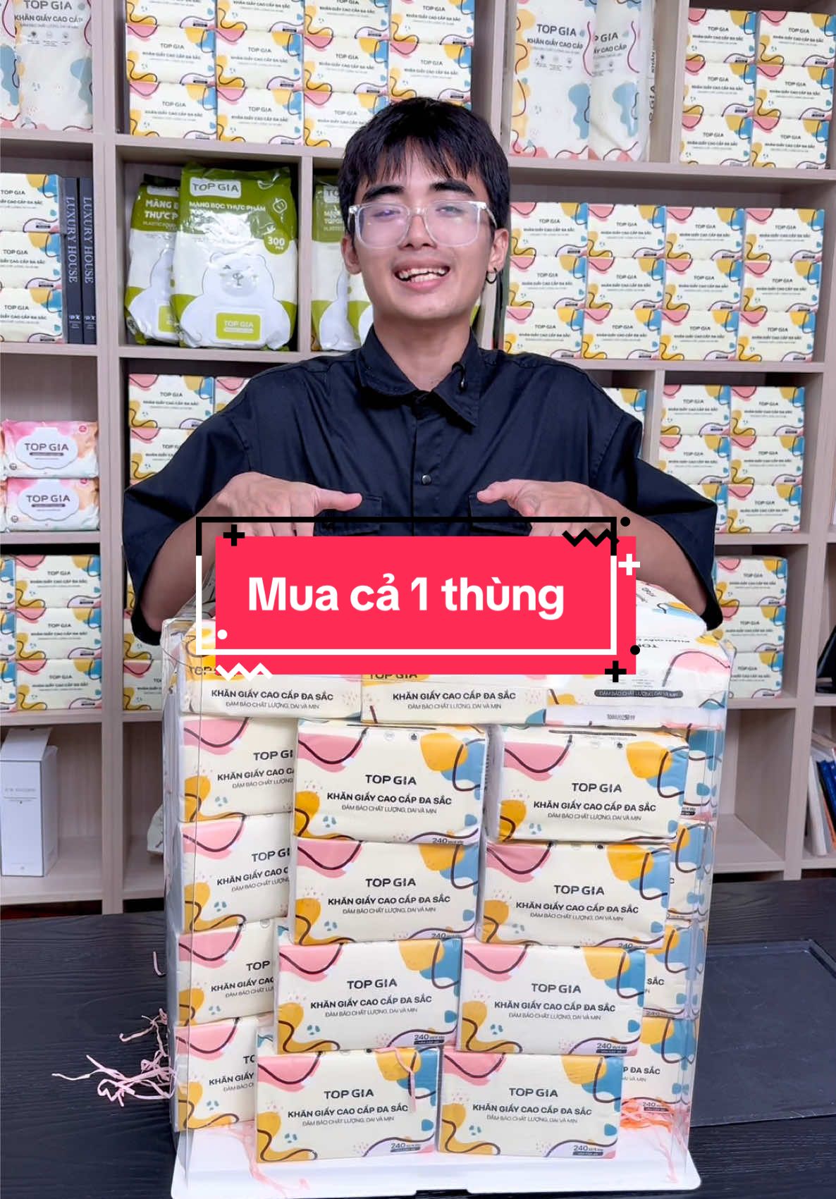 Mua cả 1 thùng giấy ăn Topgia này cho rẻ đi các bác ơi #topgia #affiliate #tienich #giadinh #giayan 