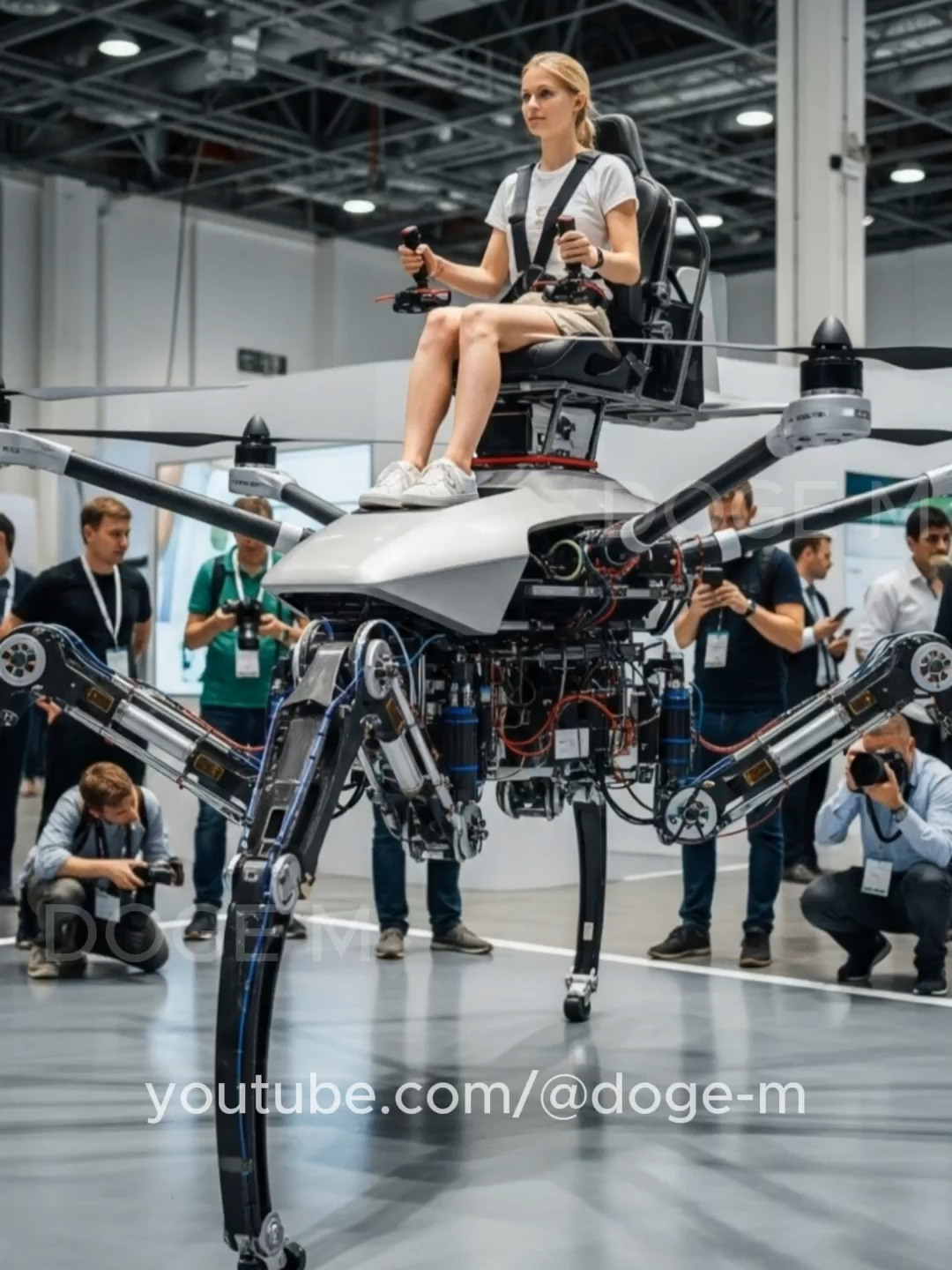 The First Quadruped Drone Vehicle Takes Flight at Tech Expo 2025 #robot #ai #trending #future #humanoid