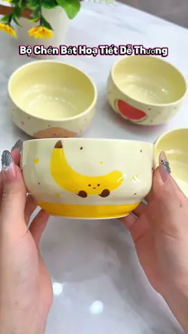 Những chiếc bát in hình trái cây xinh xắn này thật dễ thương, nó làm cho việc ăn uống trở nên ngon miệng hơn!! #bochenbat #thietthuc #bochenbatcaocap #giadungnhabep #jizonguyen 