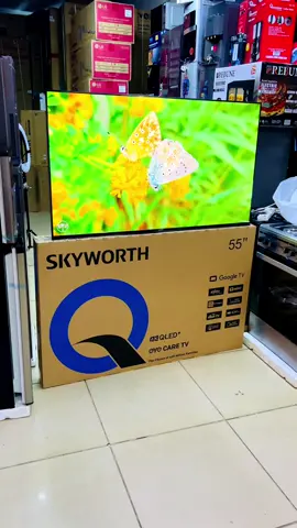 Screen size: 55 inches Smart Google TV | Hands-free voice control Flicker Free|HDR10+ Netflix, Prime Video, Disney+, Youtube, Youtube HDR, Dolby Vision, HDR10+ Dolby Atoms for TV | Cinematic Sound Chromecast Built-in USB ports: 2 HDMI inputs: 3 I6GB internal storage#kenyaelectronics #kenyantiktok🇰🇪 #googletv #skyworth55#55Qled
