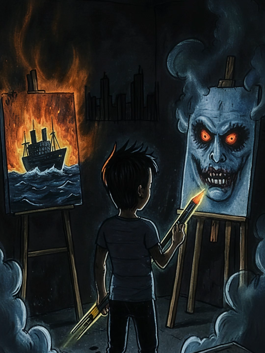 O Artista que Pintava o Futuro. #misterio #terroreal #arteassombrada #pintor #profecia #fybrasil #paravoce #horror