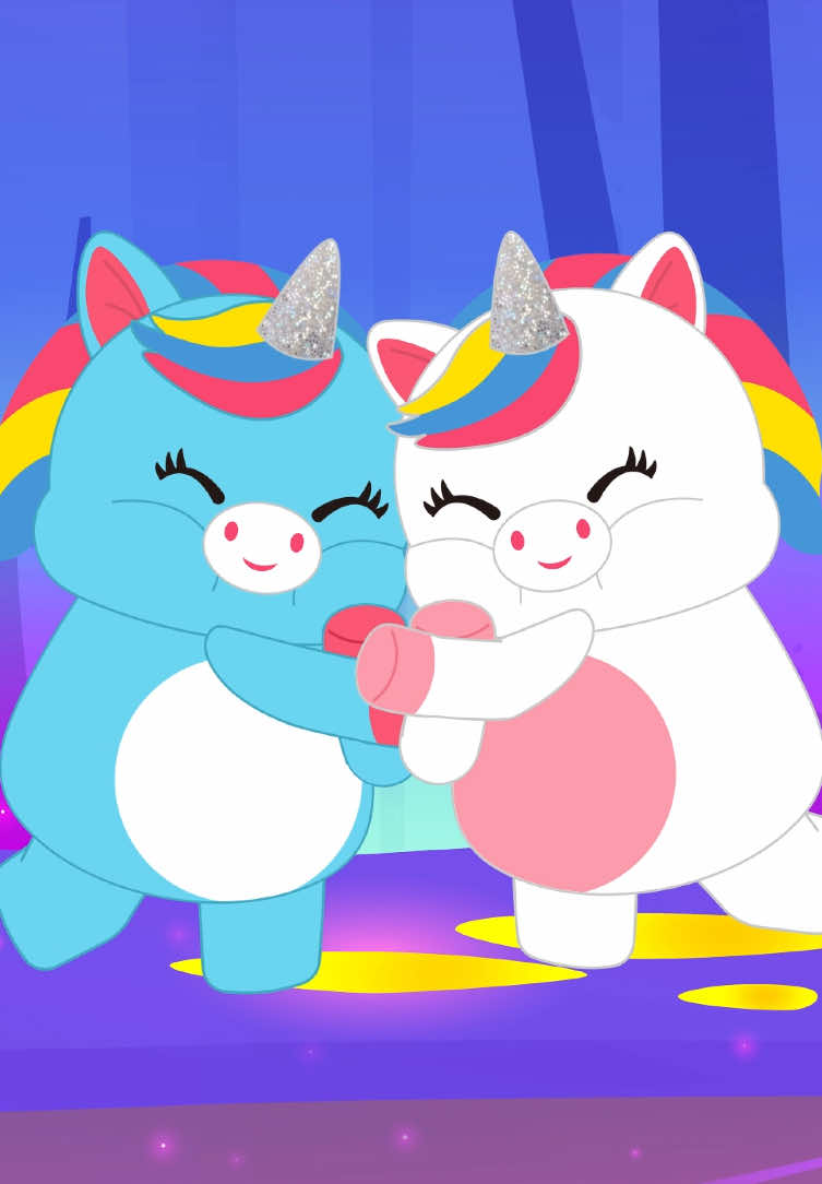 HUGsees Magic Manes dancing in Opalite 🩵🤍#HUGAndDance #FYP #Trending #Viral #DancingAnimals 