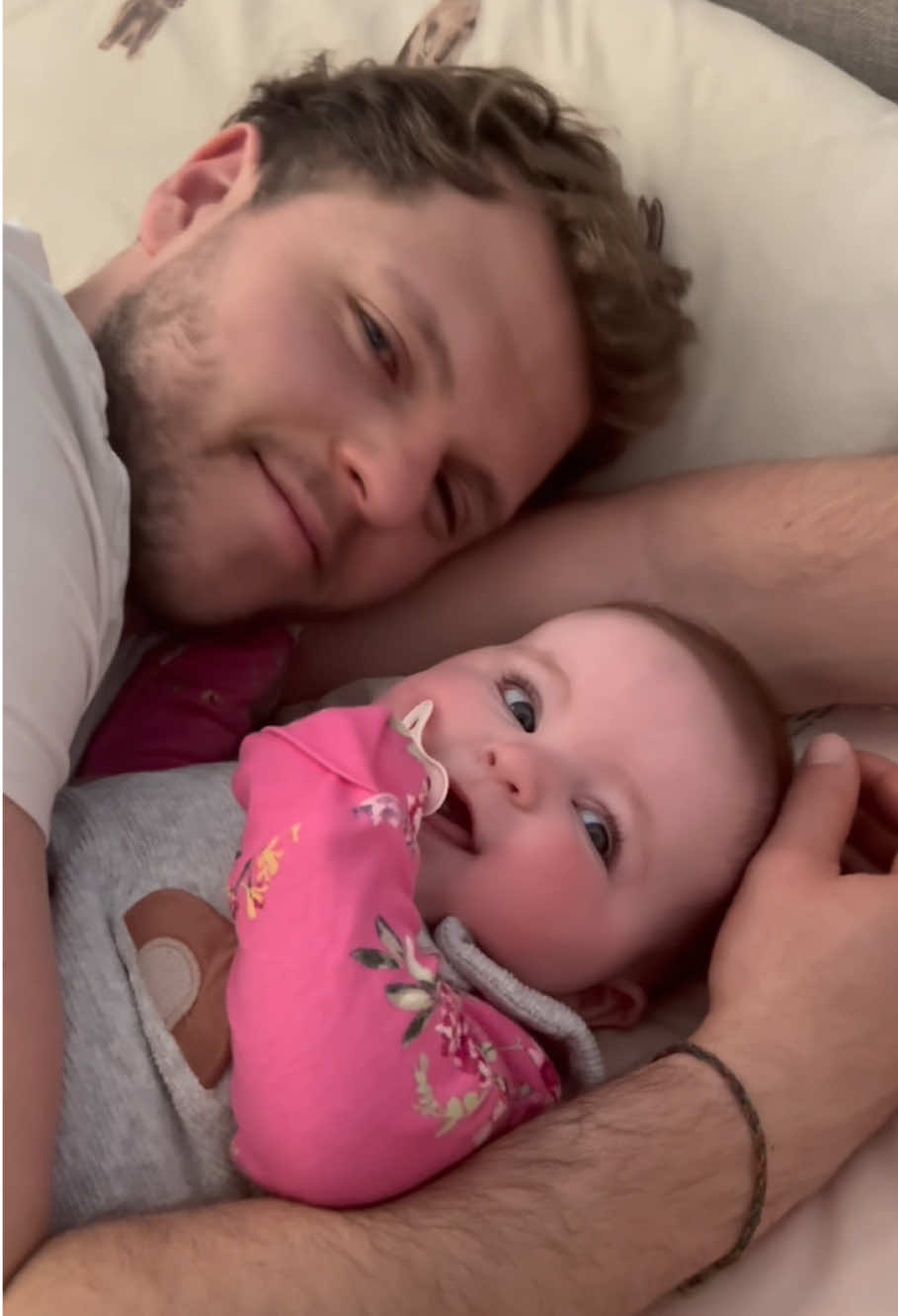 Morning cuddles with dad❤️#baby #dad #Love #babylove #cutebaby #TrueLove #lovestory #sweet #cute #babiesoftiktok #foryou #usa🇺🇸 