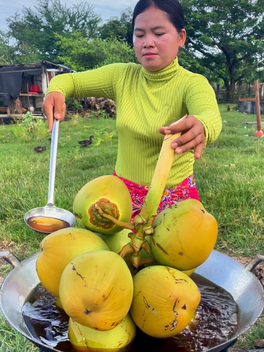 How to cook young coconut with pork rib #tiktokfood 