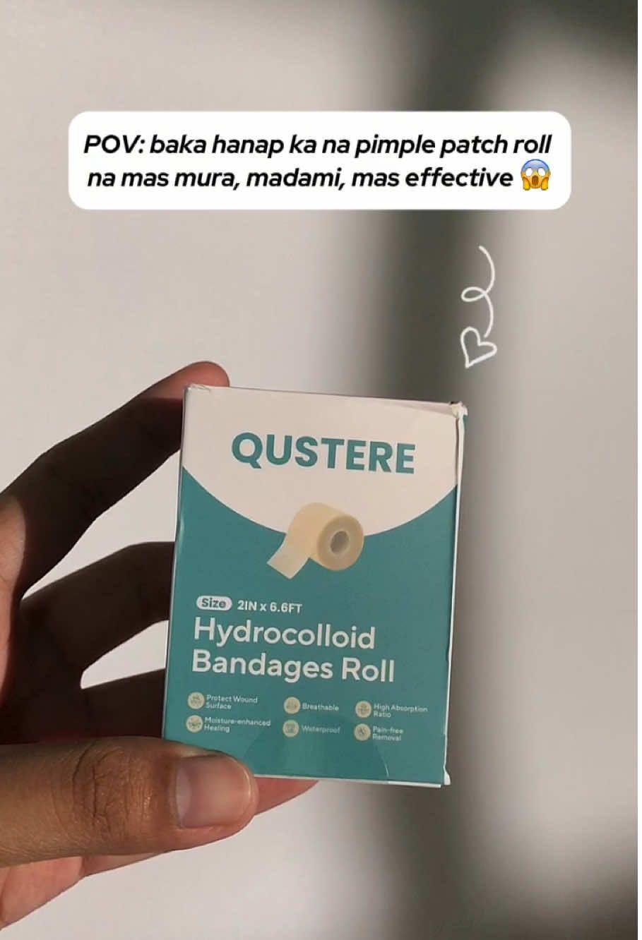 Pimple/ Acne patch na naka roll? 😱👀 #qusterehydrocolloidbandageroll #hydrocolloidroll #hydrocolloidpimplepatch #pimplepatches #acnepatch 