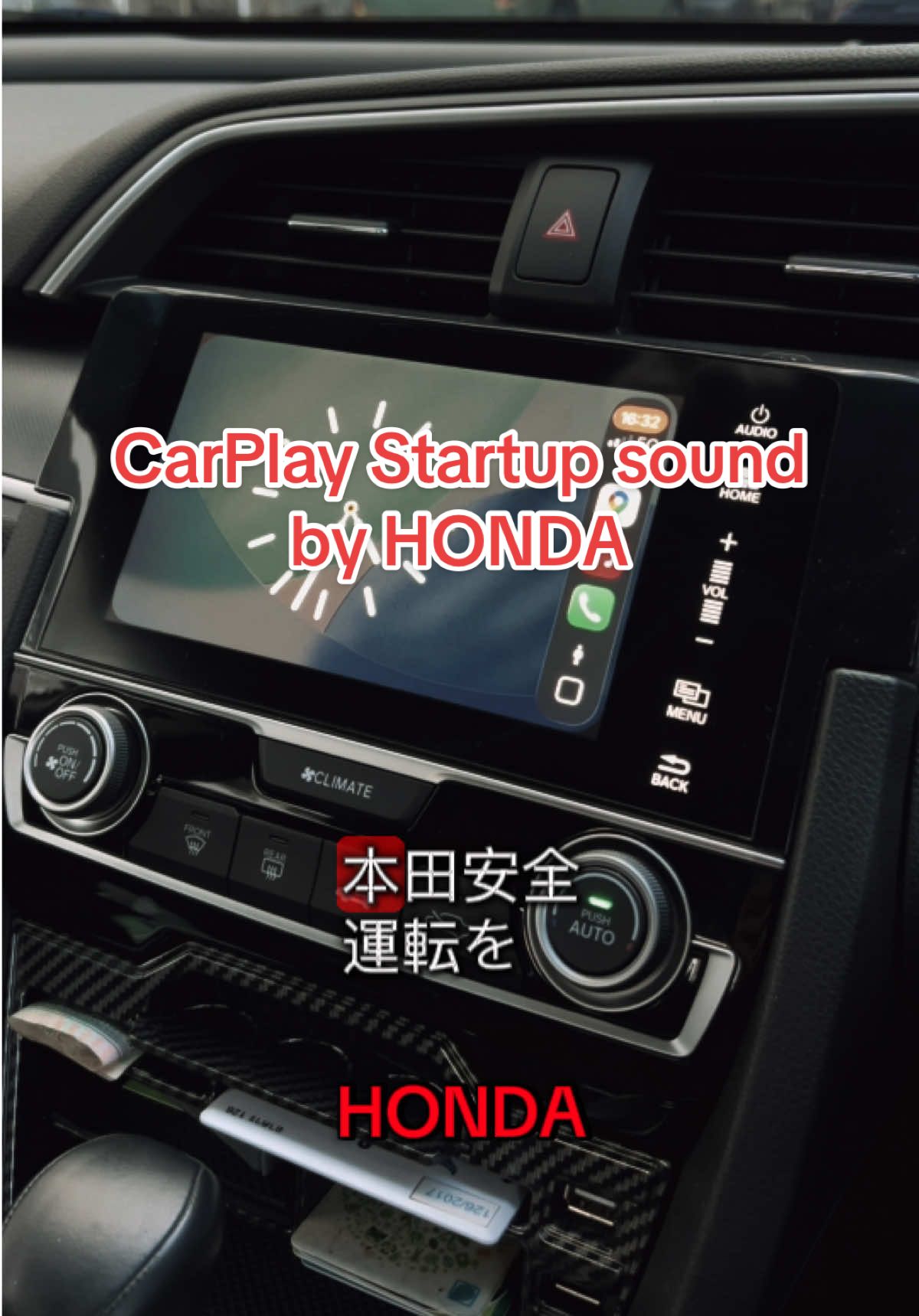 พอได้ฟีลรถญี่ปุ่น #honda #carplay #carplaystartupsound