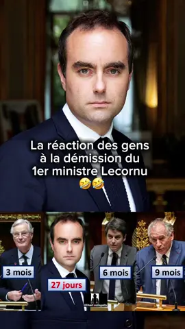 La réaction des gens à la démission du premier ministre Lecornu #reaction #mdr #premierministre #lecornu #macron 