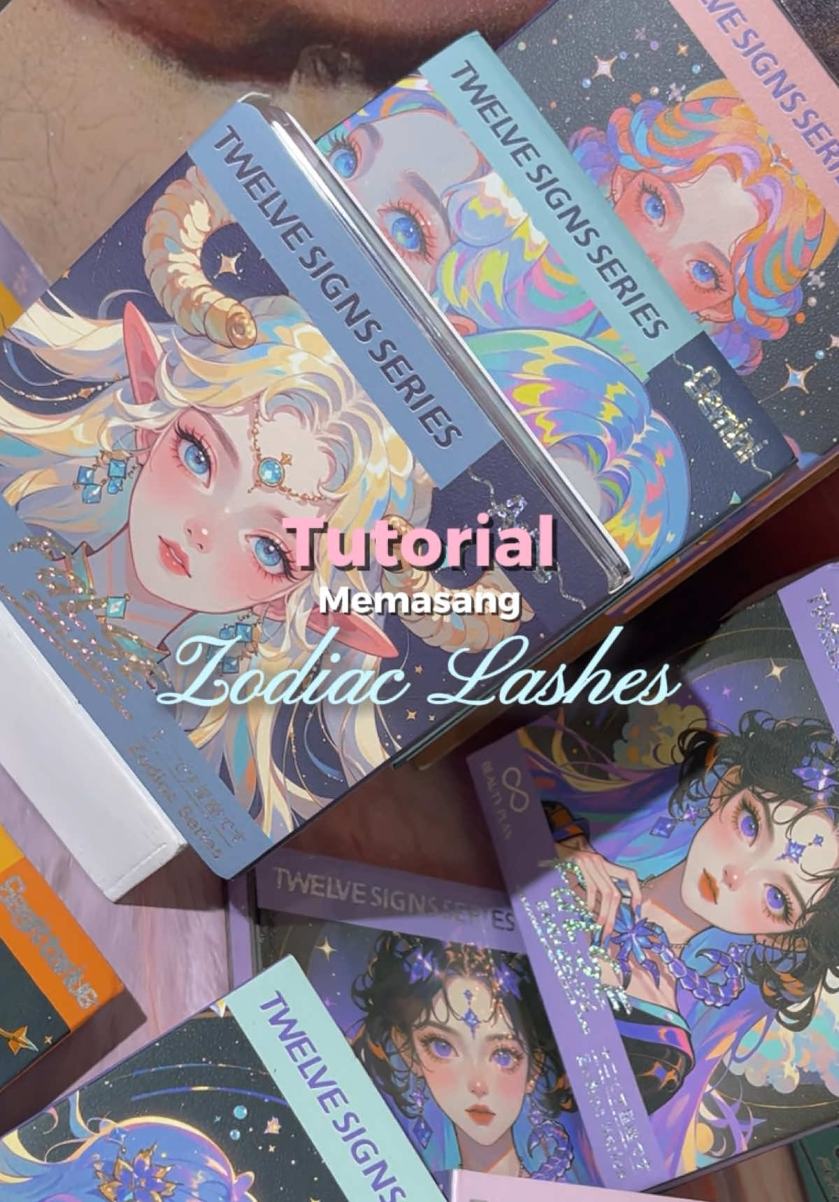 No glue, no mess!✨ Pemasangan Zodiac Lashes tanpa lem super gampang & cepat! Cuma butuh beberapa detik buat tampil stunning! 🌙💫  #ZodiacLashes #TanpaLem #LashTutorial #allstarlivemarathon 