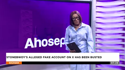 Stonebwoy's alleged fake account on X has been busted  #BadwamAhosepe #AdomTV