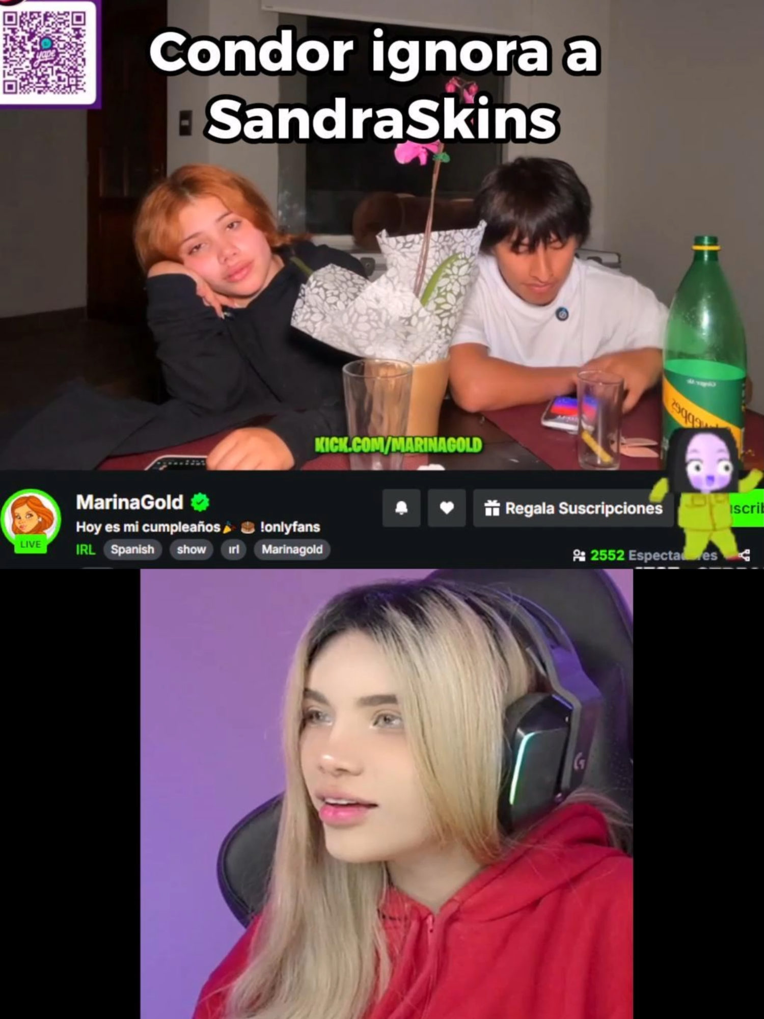 igual a su viejo#kickclips #paratiiiiii #sandraskins #kickperu #milenka #caradecristian #marinagold #fyp #kickstreaming #sandra #humorviral #smashdota