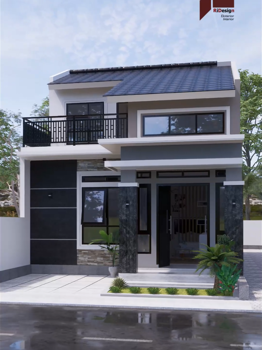 #idedesainrumah #rumahlebar6meter #idedesainrumah #rumahadarooftop #desainrumahminimalis 