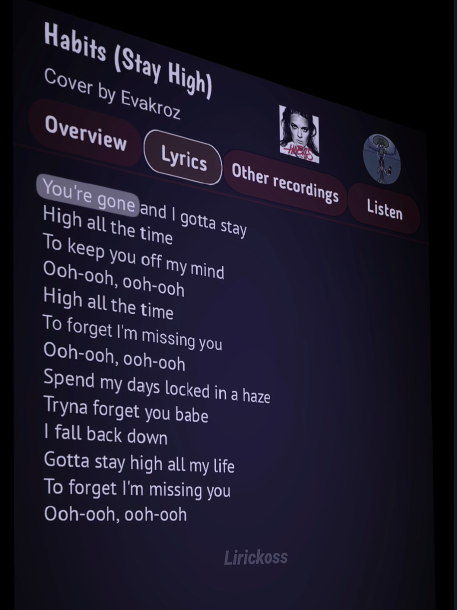 Habits 😔🎧 #lyrics #music #song #fypforyoupage #lirickoss 