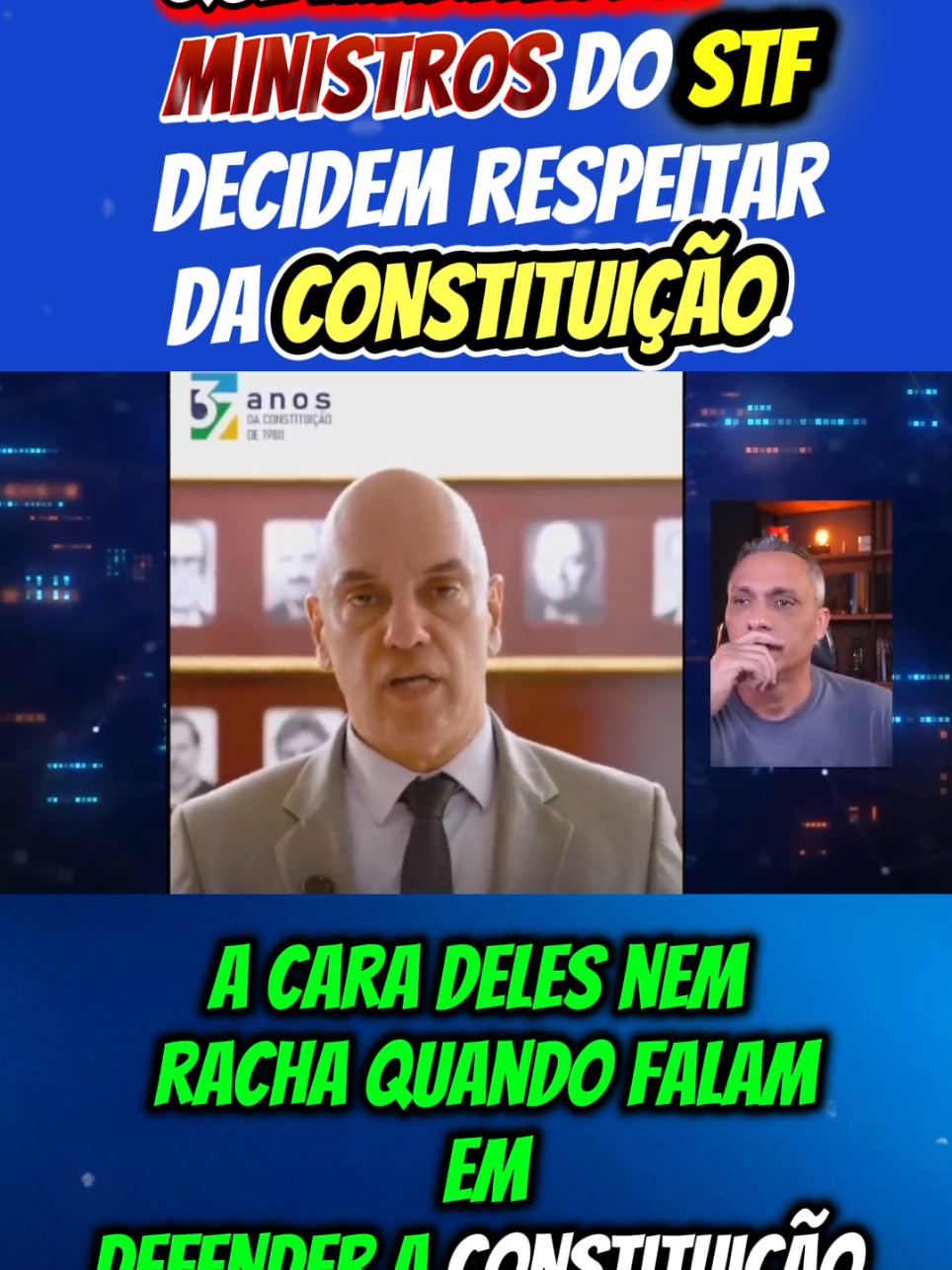 A cara deles nem racha quando falam em defender a Constituição. 🤔🤔😡 #stf #moraes #politica #constituição #ministros 