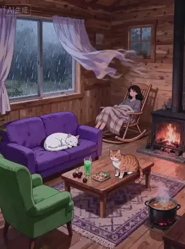 cozy room and rain day 🌧️#foryou #forupage #viral_video 