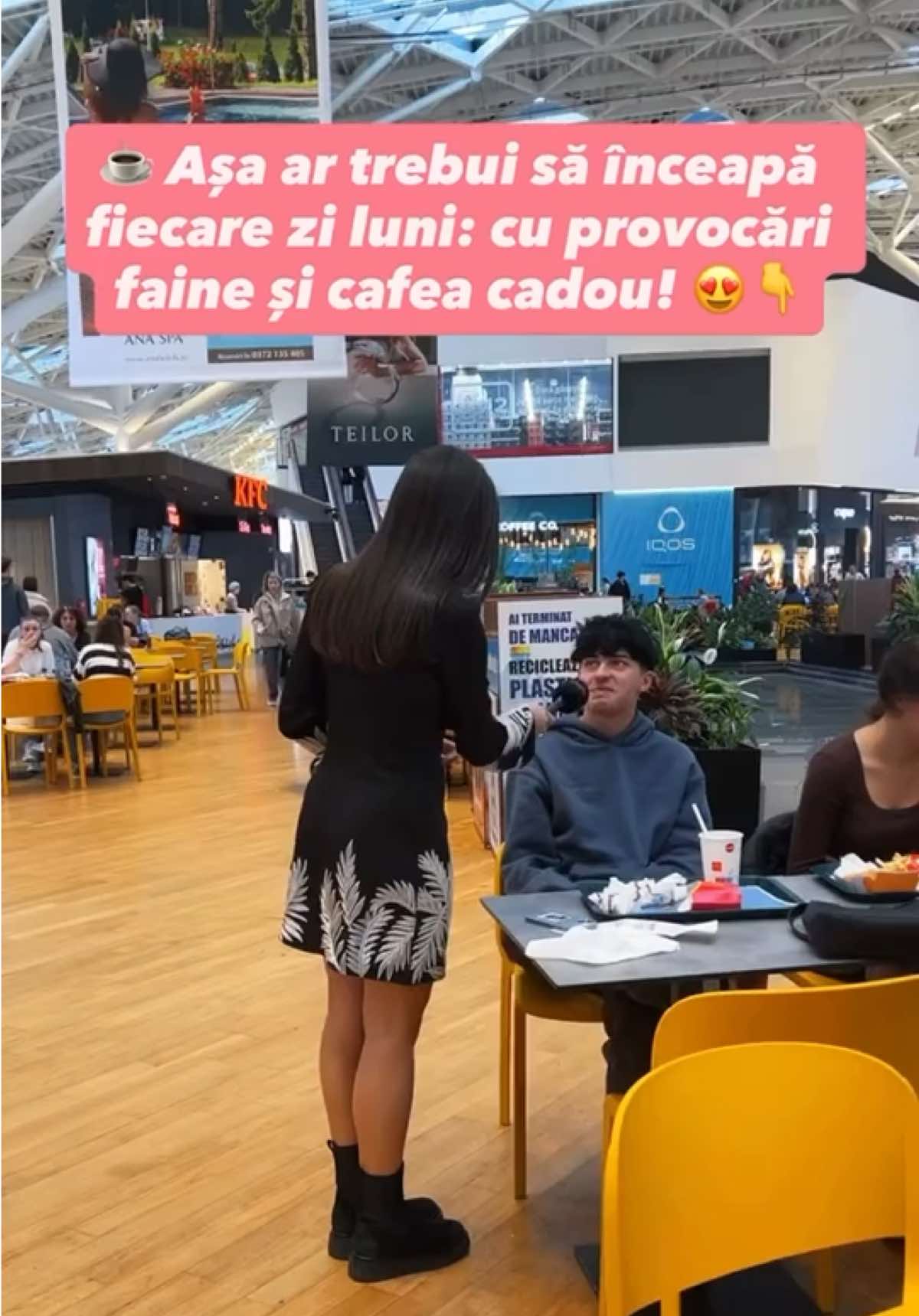 🎂 Sărbătorim cu zâmbete și cafea cadou de la Filicori 🥰 exact cum trebuie să înceapă o nouă săptămână!  Tu ştii câți ani sărbătoreşte AFI Braşov în octombrie? 🥳 P.S. Provocările continuă toată luna😜🎉.  Dă-le share prietenilor! Outfit: @guess  #afimallbrasov #mallbrasov #afibrasov #5ani #aniversare 