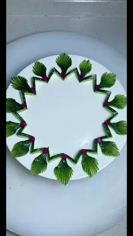 creative plate decoration🥰#chef #skills #good #creative #carving 
