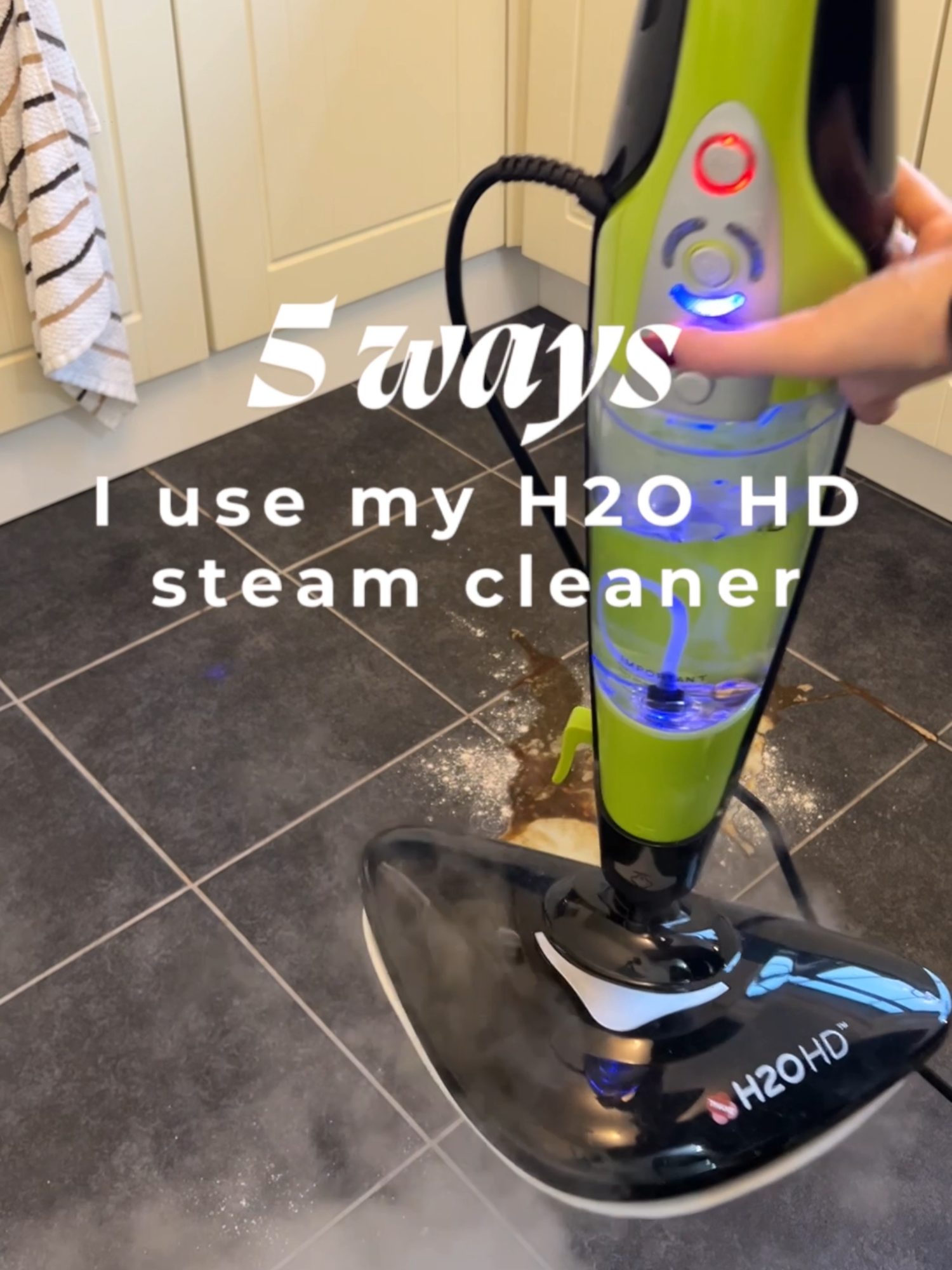 Think steam cleaners are just for floors? Think again 👀✨ From mirrors to carpets, the H2O HD 5-in-1 Steam Cleaner tackles dirt, grime, and germs everywhere - using nothing but the power of steam 💨 Safe, chemical-free, and satisfying to use! 💚 Upgrade your clean with H2O HD today - shop the link in our bio now! #SteamCleaning #asmr #CleanTok #HomeHacks #CleanWithMe
