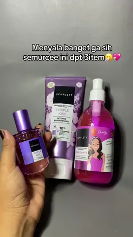 Budling biar badan wangi seharian 😛💖#scarlettwhitening #bodyserum #parfum 