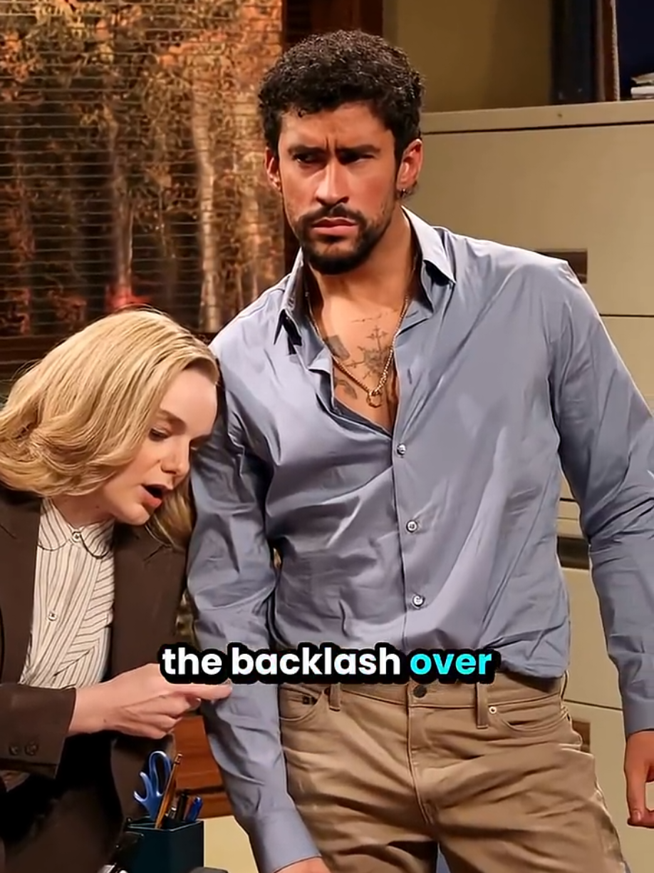 Bad Bunny Fires Back at Super Bowl Critics During Fiery SNL Monologue 🔥 #badbunny #snl #SuperBowl #celebritynews #fyp 