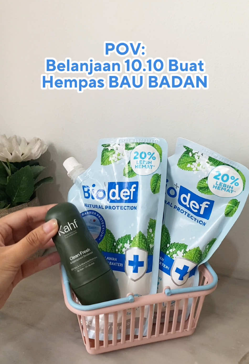 BYE BAU BADAN 👋🏼 Jangan lupa check out bundle special ini di 10.10 ya 😉 #biodef #bodywash #baubadan #kahfdeodorant #dermatologicallytested 