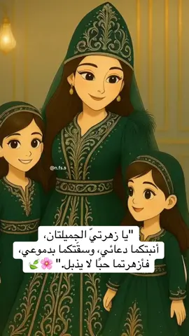 “يا زهرتيّ الجميلتان، أنبتكما دعائي، وسقَتكما دموعي، فأزهرتما حباً لا يذبل 🌸🍃 #بيبي_كيوت_جميل_اكسبلور😇 #محتوى_حقيقي_كارتوني #اطفال_التيك_توك #زهرتاي_الجميلتان #ابنتاي 