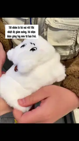 Trời lạnh rồi! May mà mình được bạn trai tặng găng tay dễ thương từ bạn trai, điều đó khiến tôi cảm thấy vô cùng ấm áp #gangtaymeo #gangtayhongon #gangtaymuadong #quatangbangai #dethuongmuonxiu 