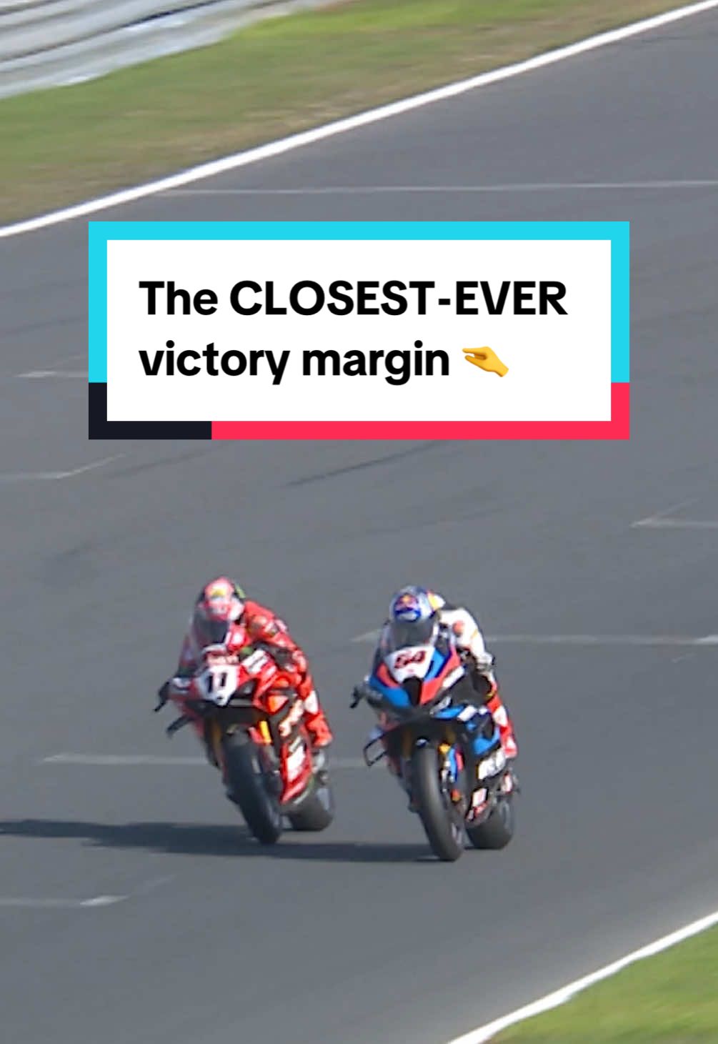 Absolutely MIND-BLOWING! 🤯 0.003s: The CLOSEST-EVER victory MARGIN 😮‍💨 #EstorilWorldSBK 🇵🇹 #WorldSBK #Motorsport #racing #sportsontiktok