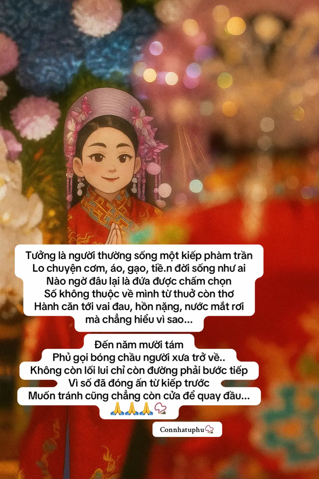 #connhatuphu📿 #daomauvietnam #tinnguongthomauvietnam #tutaptinhtan🙏🏻 #nghiepduyen 