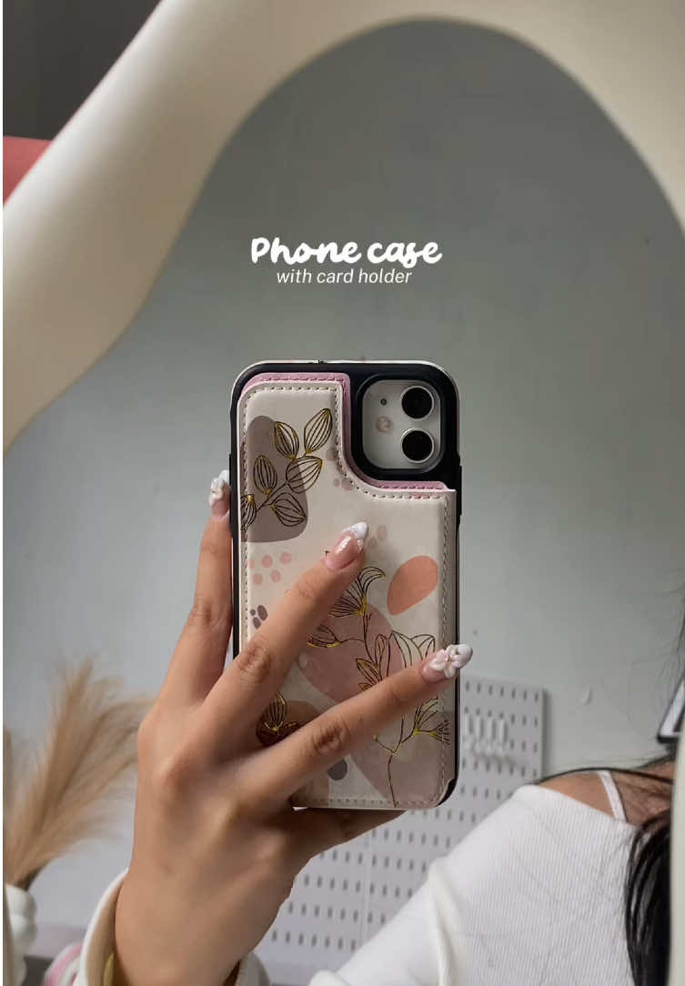 Phone case with card holder and pretty design, so convenient to use #phonecase #cardholder #pretty #convenient 