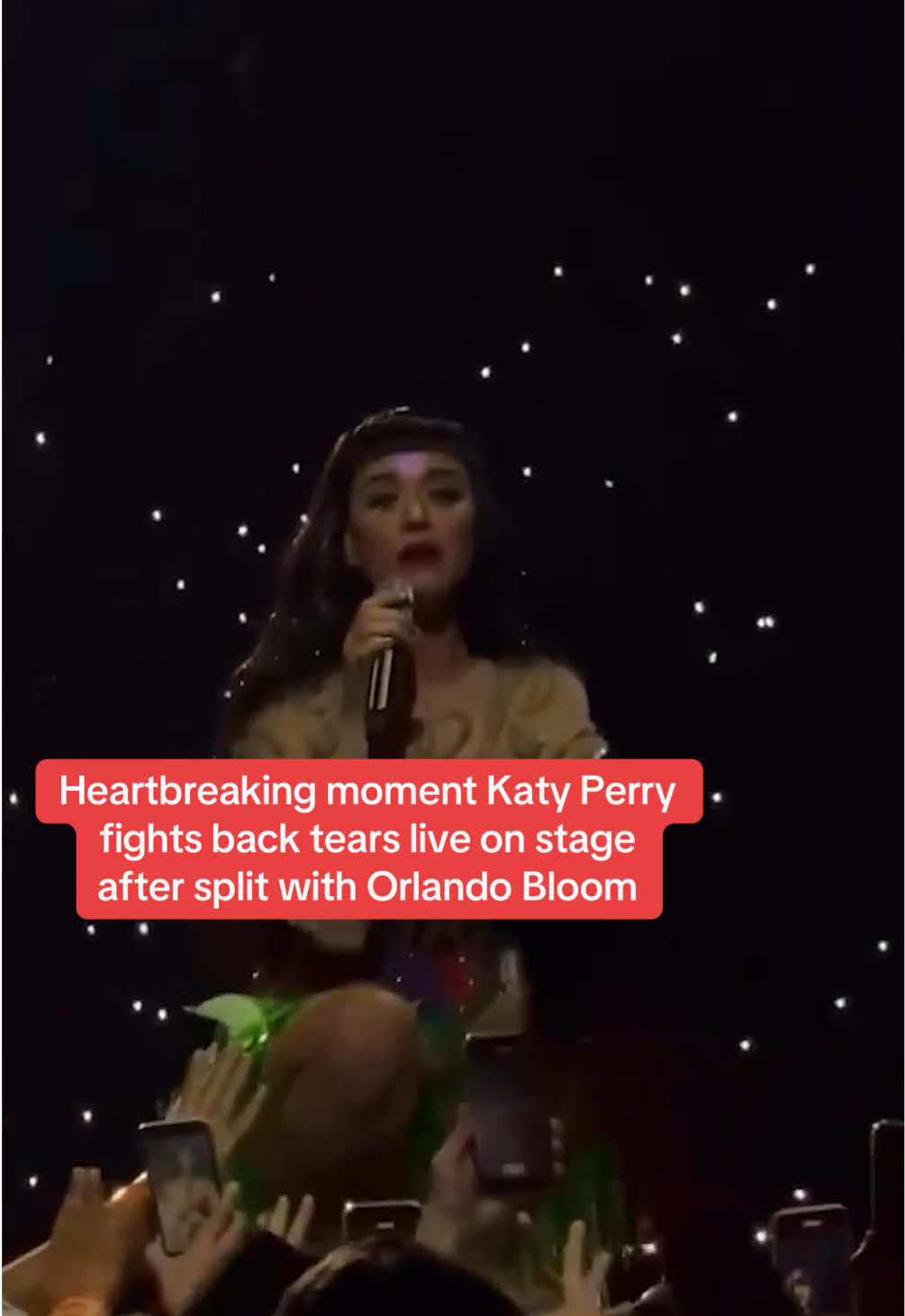 Katy Perry appeared to fight back tears live on stage as she sang an emotional song three months after her split from Orlando Bloom.  Click to read the full story.  #KatyPerry #OrlandoBloom #celebrity 