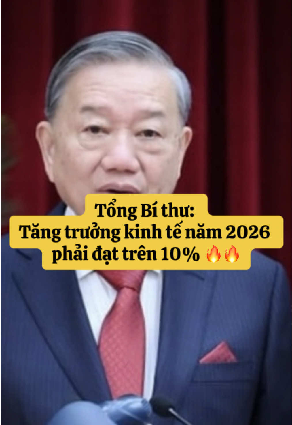 Tổng Bí thư: Tăng trưởng kinh tế năm 2026 phải đạt trên 10% 🔥🔥 #conendautu #thitruongchungkhoan #chungkhoan #GDP 