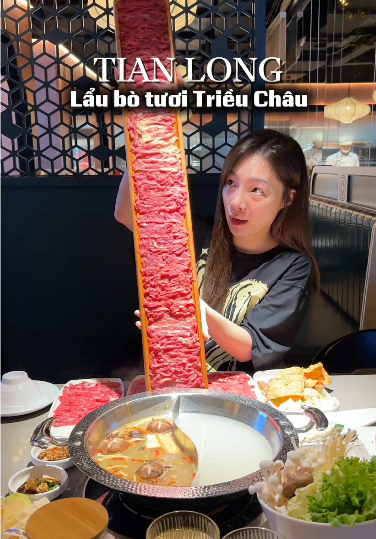 Sống sành ăn tươi thì ghé thử Tian Long ăn lẩu bò tươi Triều Châu nà🙆‍♀️ #ngocsfood #vtmgr #LearnOnTikTok #reviewanngon #fyp 