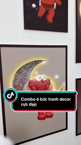 Combo 6 bức tranh decor này đẹp nha các bạn #tranhdecor #tranhtreotuongdecor #tranhdantuong #thutiensinh #tranhgaubearbrick 