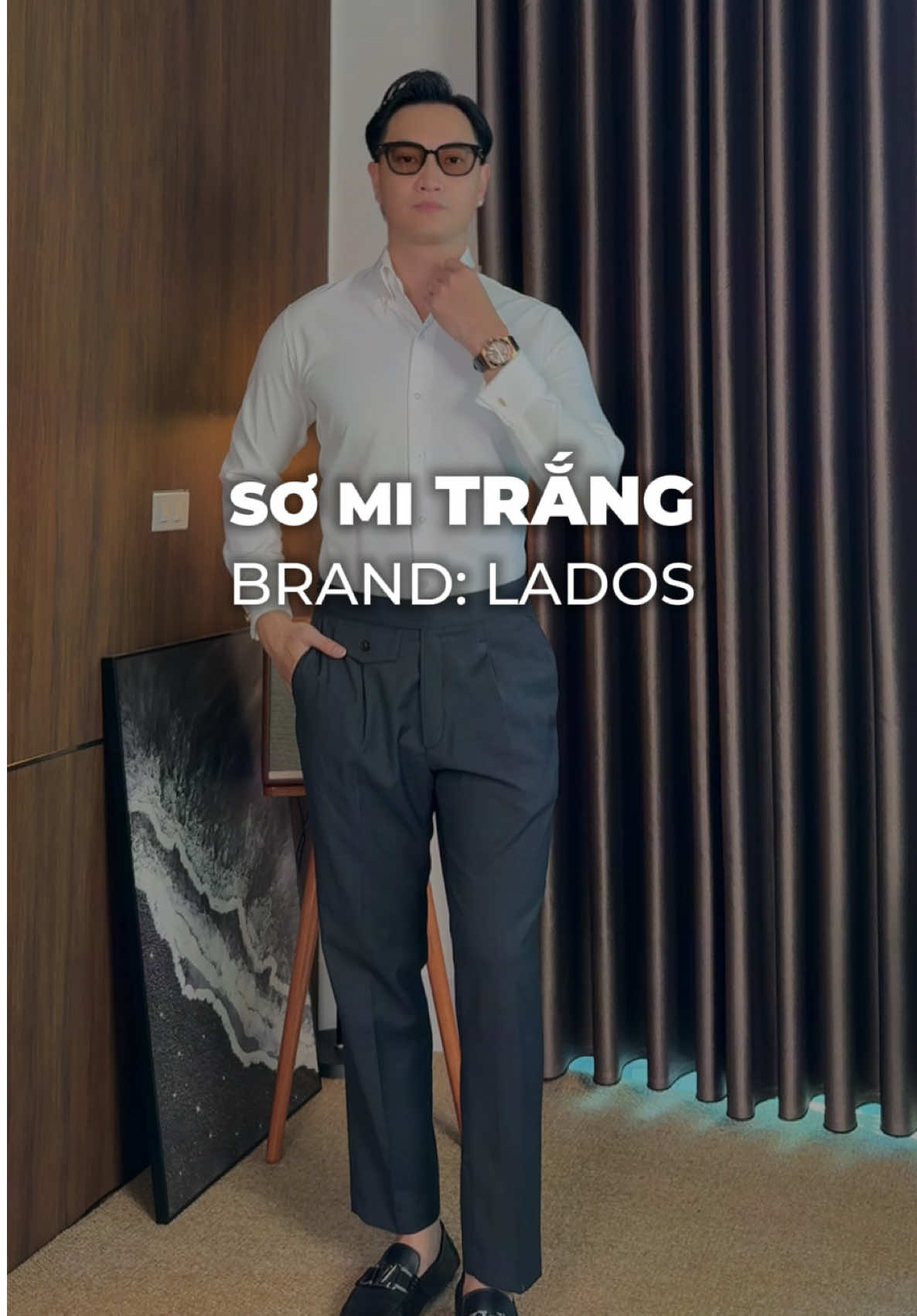 Sơ mi trắng cổ button down, có cutfflink nha AE 🫰🏻#goclamdep #lados #somi #review #fyp 