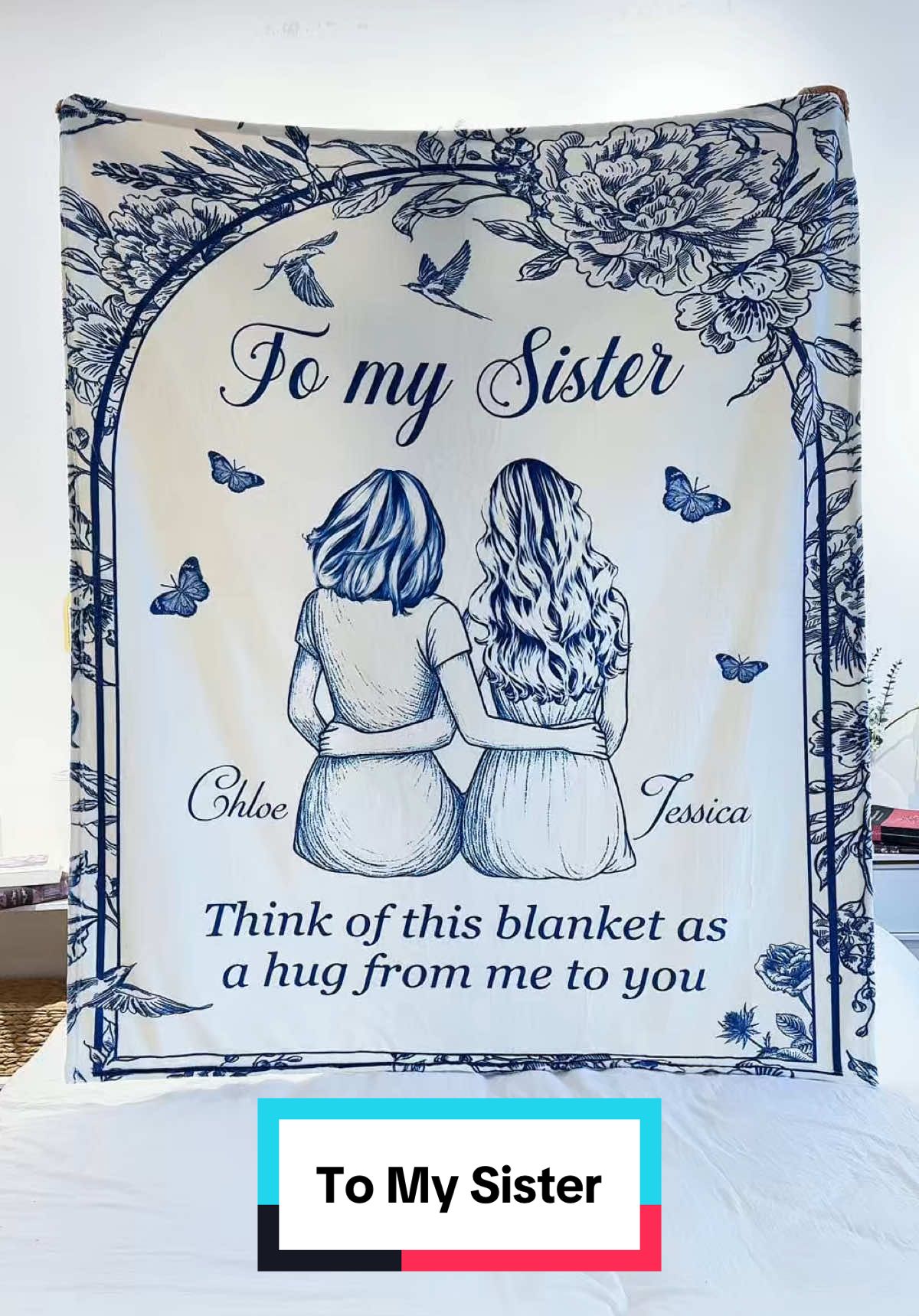 I pre-soaked your gift with my tears so you don't have to use your own, sis. You're welcome! 👀💙 #macorner #blanket #sisterhood #sisterforever #giftforher