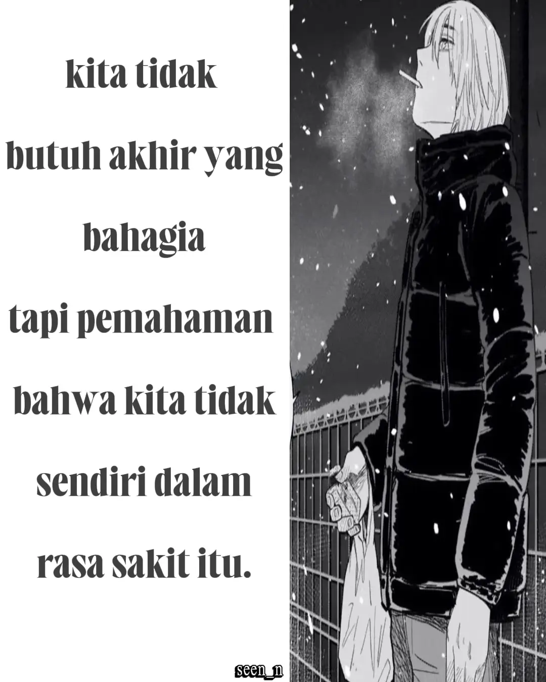 dikit aja guys tentang manga shonen no abyss. Tokoh utama Reiji Kurose, adalah seorang remaja SMA yang tinggal di kota kecil yang terasa mati — tempat di mana waktu berjalan, tapi harapan tidak pernah tumbuh. Ia tinggal bersama ibunya yang depresi, neneknya yang pikun, dan kakaknya yang terjebak di rumah. Reiji hidup dalam lingkaran tanggung jawab dan kebuntuan, tanpa arah, tanpa impian. Semua berubah ketika ia bertemu Nagi Aoe, seorang idol terkenal yang ternyata juga menyimpan luka batin dalam. Dari pertemuan itu, muncul sebuah hubungan yang indah sekaligus berbahaya — dua jiwa yang sama-sama hancur mencoba saling mengisi, tapi justru saling menyeret lebih dalam ke jurang (abyss). 