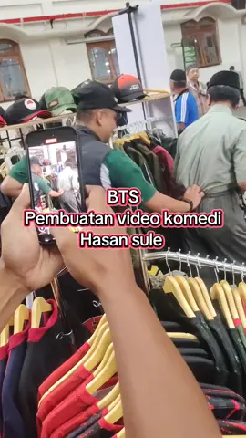 Proses pembuatan video Hasan sule di kota Kediri  banyak penonton yg melihat dan terlibat langsung🤣 #hasansule #komedi #komedilucu 