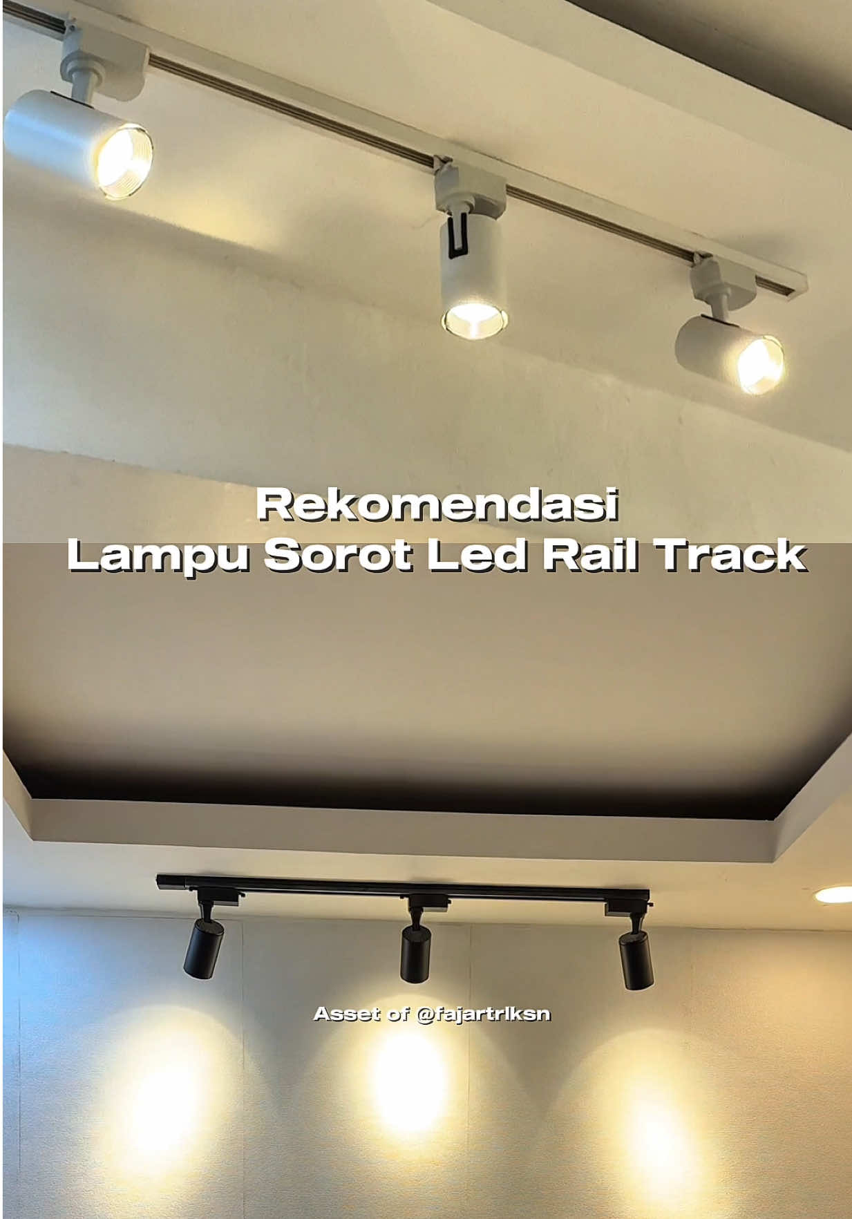 Rekomendasi lampu sorot led rail track yang bikin ruangan jadi makin estetik. Pasangnya ga pake ribet udah dapet rail track + lampunya. #lampusorot #lampusorotled #lamputracklight #lampuaesthetic 