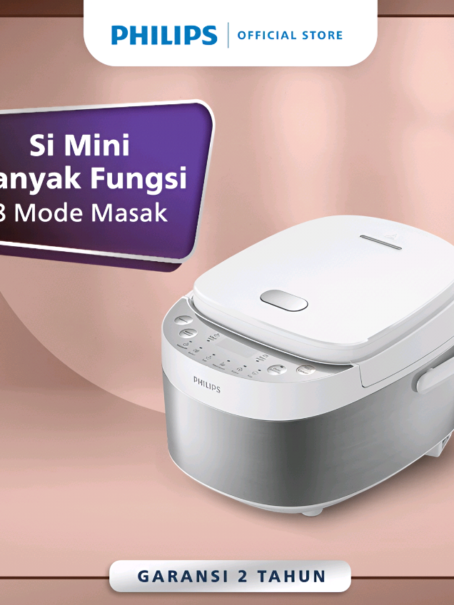 minimal pake ini dong kalo mau nasi pulen setiap hari. Mini Rice Cooker dari Philips HD3170/33 #ricecooker #ricecookermurah #ricecookermini #ricecookerviral #fyp 