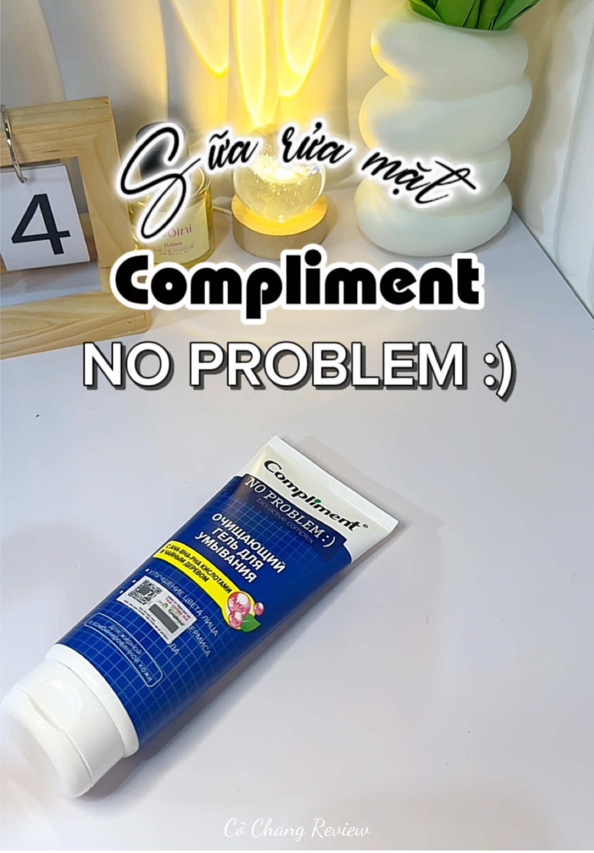 Sữa rửa mặt Compliment No problem vạch vàng nha. Giúp thông thoáng lcl, hỗ trợ ⤵️ mụn và làm đều màu da. #suaruamatcompliment #noproblem #suaruamatdadaumun #xuhuong #cochangreview_ 