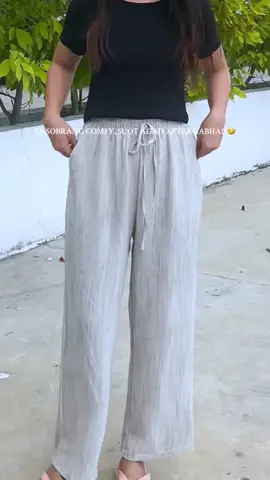 Sa sobrang comfy ilang beses ko to isuot sa isang linggo🥹😂 #trousers #widelegpants #pantsrecommendation 