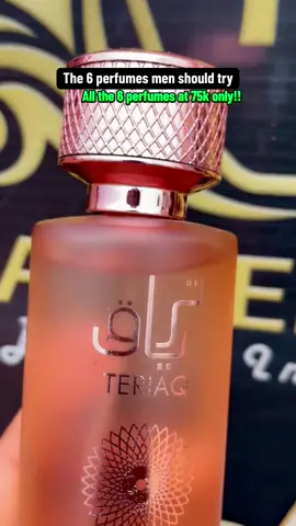 The 6 perfumes all men should try..all of them at only 75k!!  #affordableperfume #menperfume #perfume #perfumetiktok #perfume 