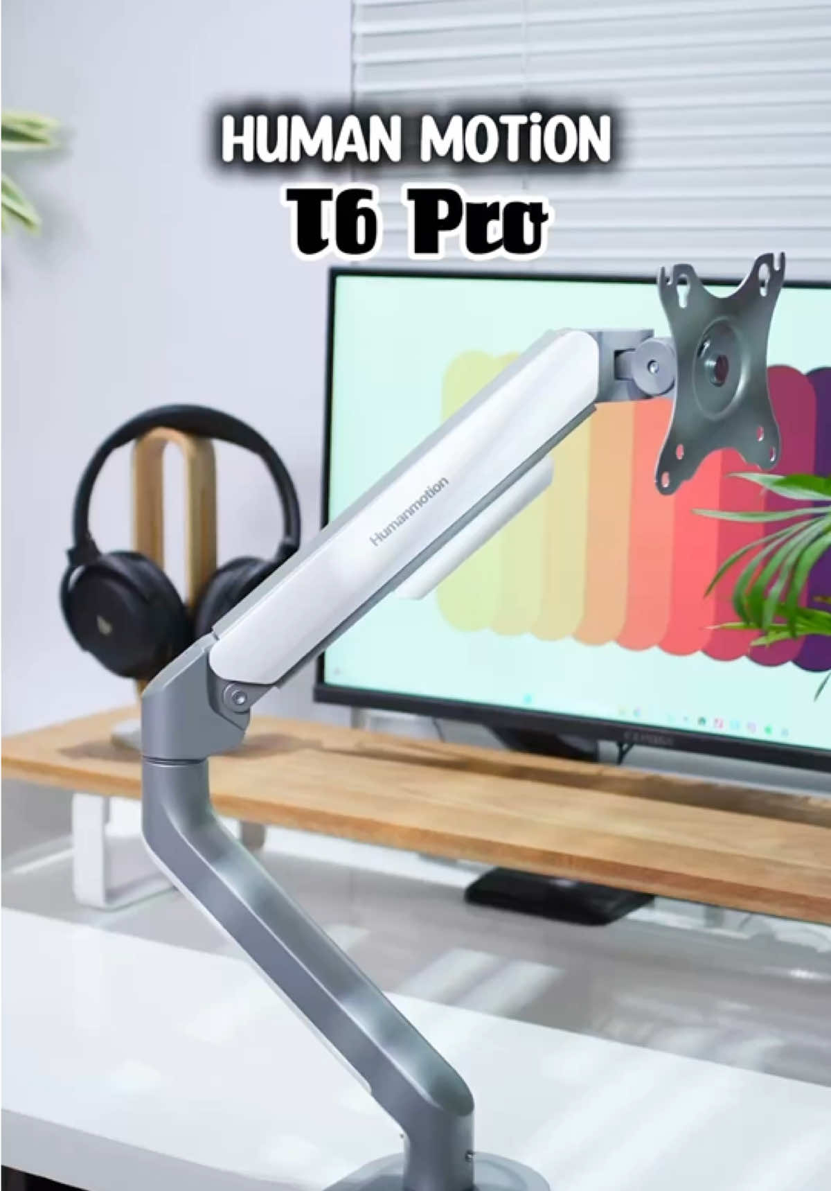 • Arm màn hình Human Motion T6 Pro món đồ chắc sẽ không thể thiếu để góc Setup của anh em gọn gàng hơn #hyperwork #humanmotiont6pro #armmanhinh #Tech #bachsetup 