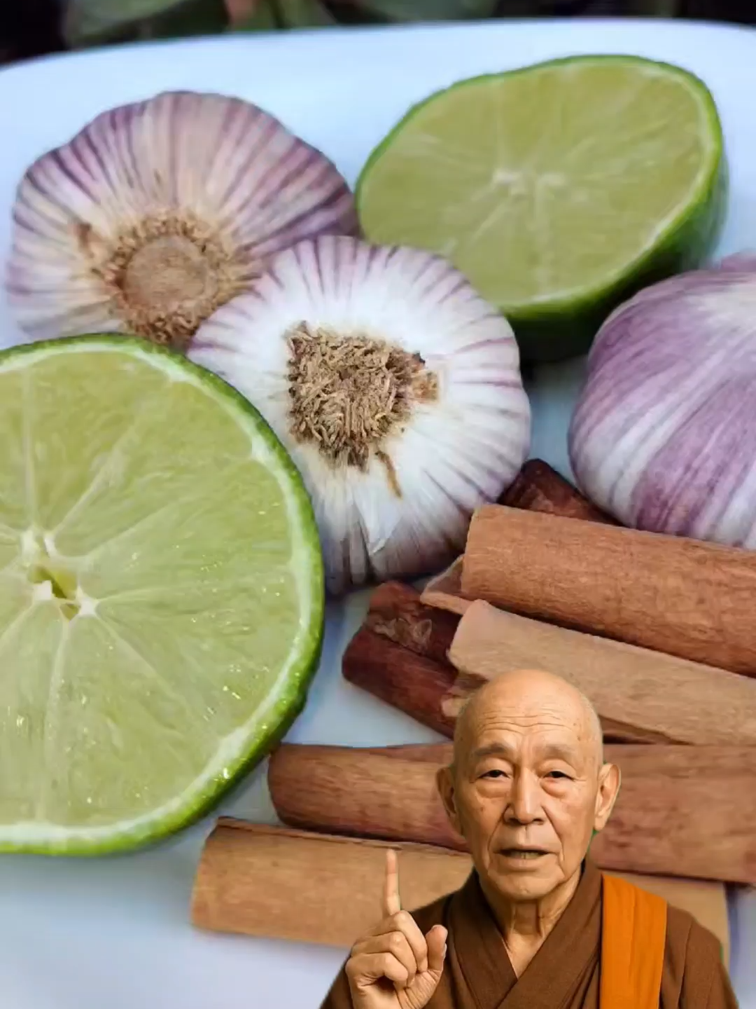 Limão canela e alho