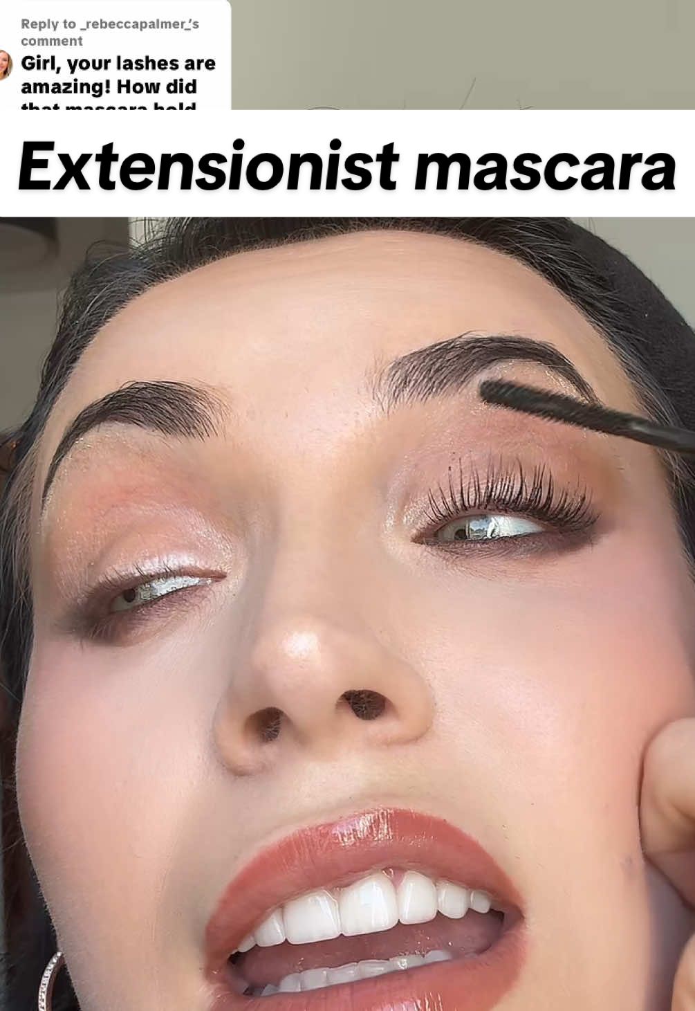Replying to @_rebeccapalmer_ @loréal paris usa the extensions mascara is next level for my lashes! #lorealparismakeup #extensionist #extensionistmascara #mascarareview #mascarareview 