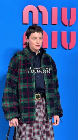Emma Corrin has just arrived at the Miu Miu SS26 show in Paris #emmacorrin #TikTokFashion #miumiu #pfw 