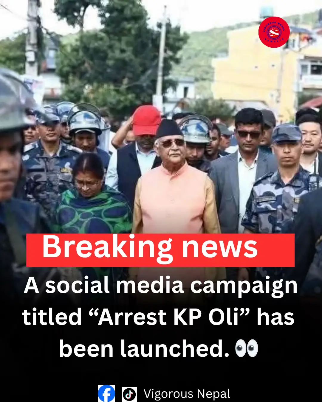 🚨 Breaking News: A campaign titled “Arrest KP Oli” has been launched on social media! 👀 Gen Z leaders and youth activists have started this movement, demanding the arrest of former Prime Minister KP Sharma Oli and calling for justice and accountability. The campaign is quickly spreading online, with growing public pressure on the authorities to take action. ⚖️✊#ZenG #foryoupage #vigorousnepal #arrestkpoli #kpoli 